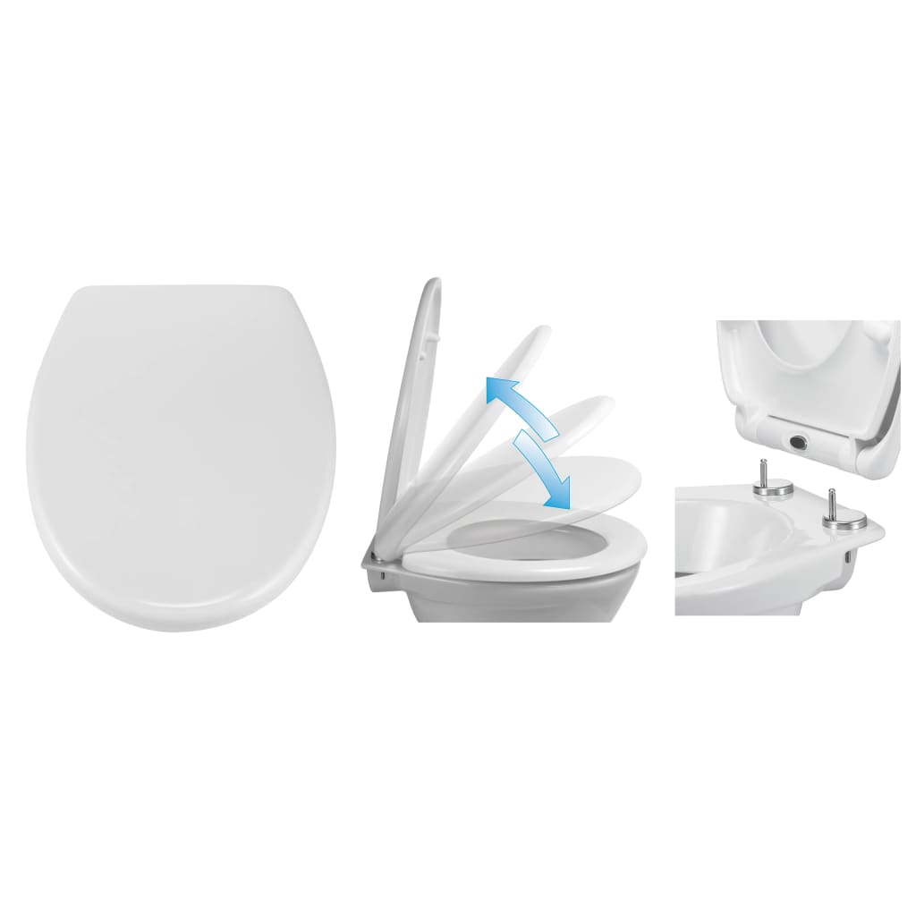 Salut salut salut les verres de toilette avec libération rapide et fermeture douce
