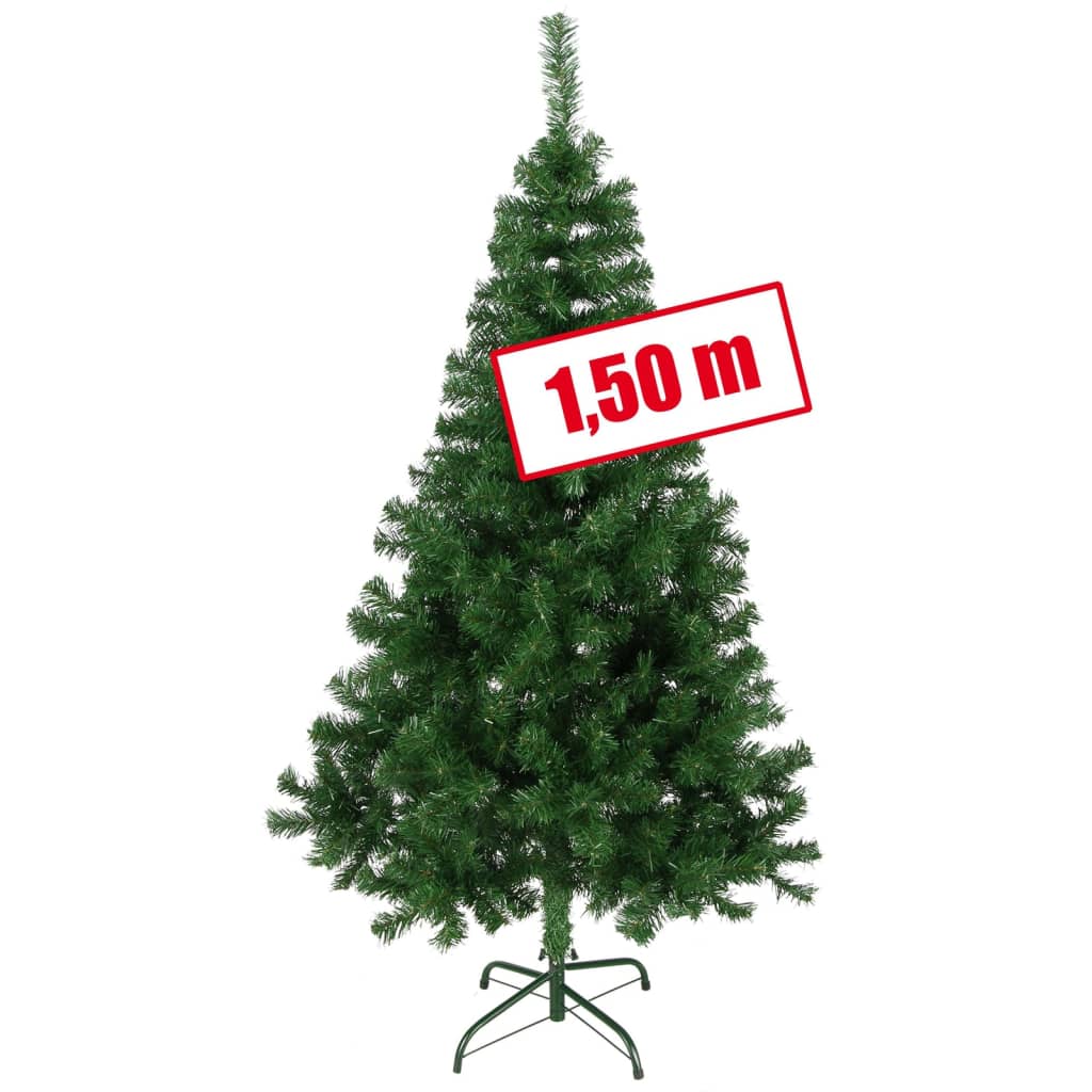 Salut salut arbre de Noël avec standard en métal 150 cm vert