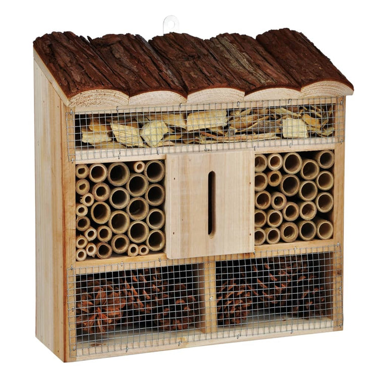 Salut hi insectenhotel 30x9.5x30 cm en bois naturel
