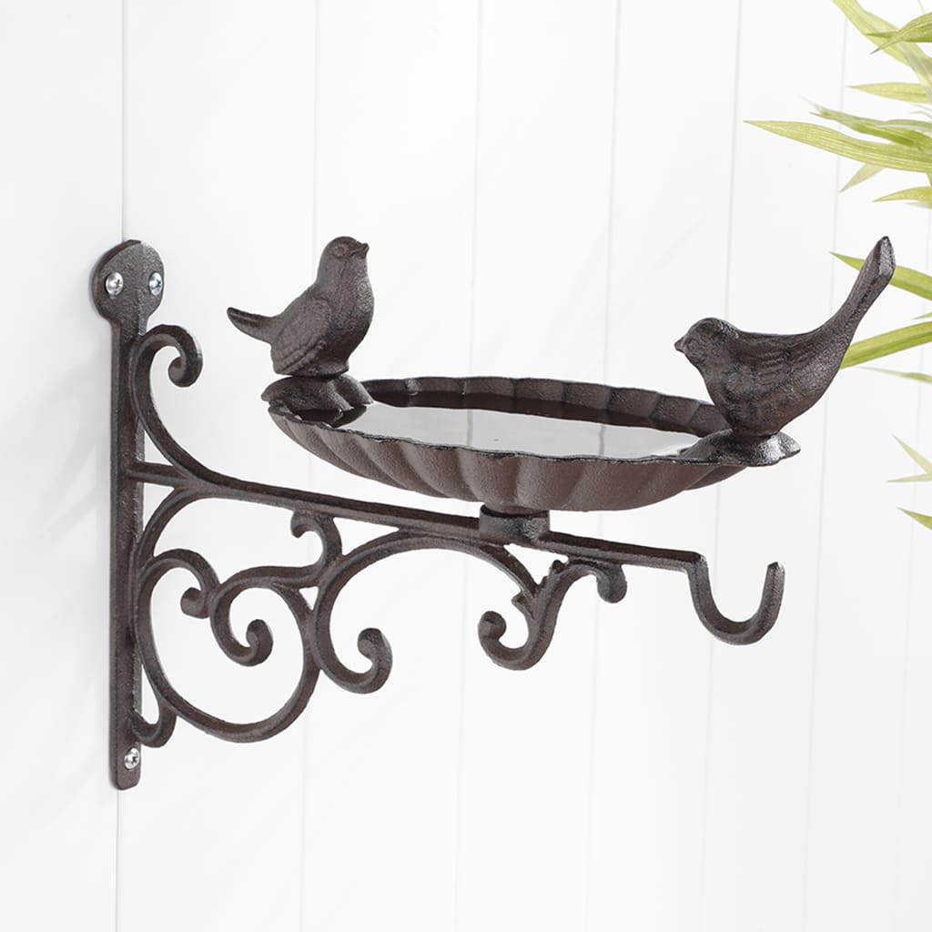 Salut salut les oiseaux d'alimentation de la maison de la maison de montage en fonte