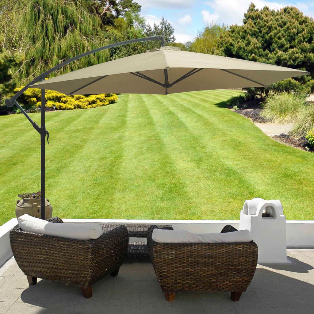 Salut salut parasol flottant uv50 + 3 m beige