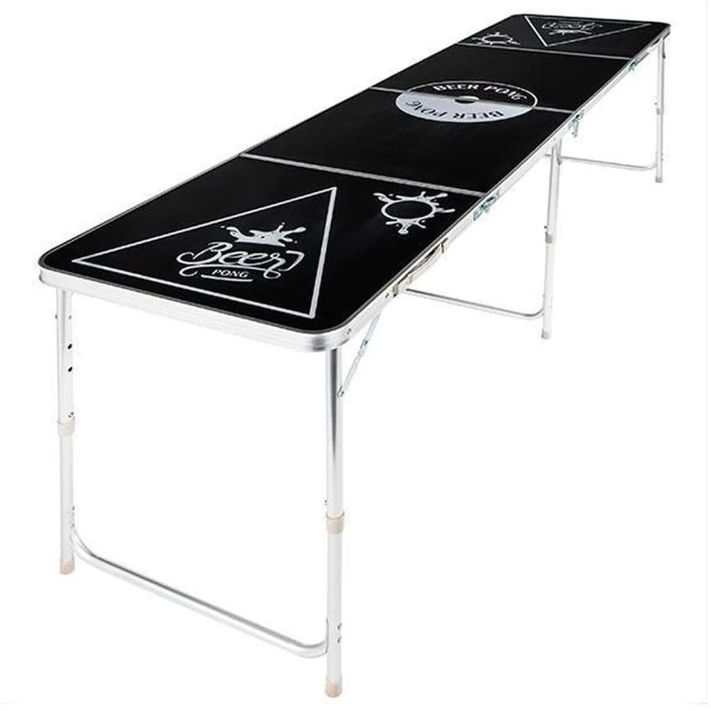 Salut salut hi bière pong table pliable et noire réglable