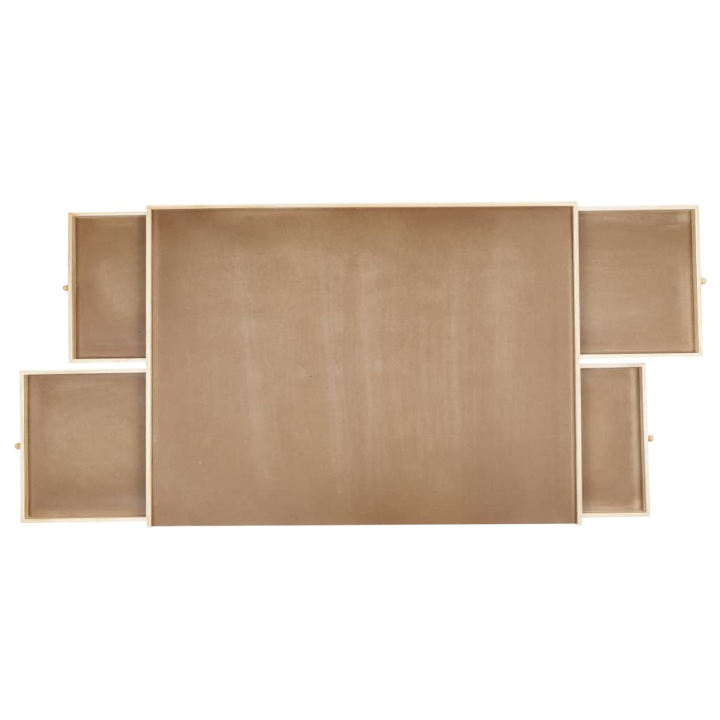 Hi Hi Puzzle Table avec 4 tiroirs 76x57x4,5 cm Bois