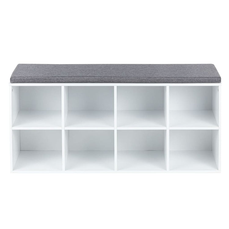 Hi Hi Rack à chaussures avec coussin 103.5x29x48 cm blanc