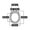 Cornat Cornat KSDSC534 Snail en bois WC verres softclose 90-160 mm