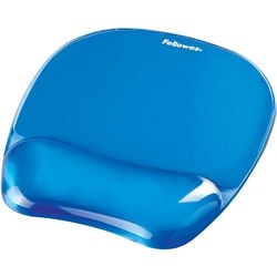 Tapis de souris avec repose-poignet Fellowes Crystals™ Gel Bleu