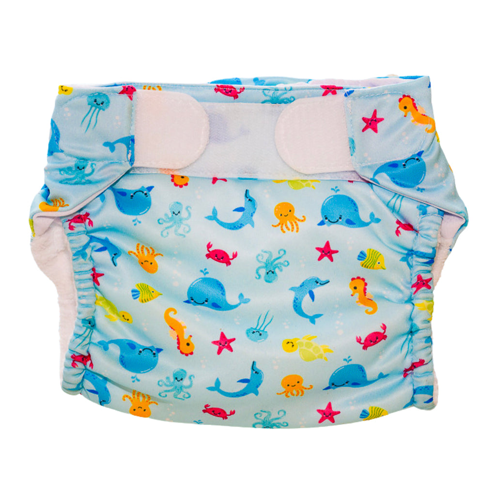 Freds Swim Academy Swimy Académie Lounage de natation lavable Animaux marins Taille 2 9-16 kg Bleu