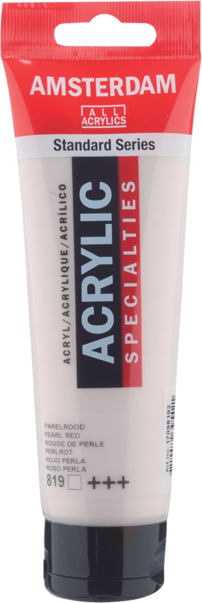 Peinture acrylique série standard Amsterdam tube 120 ml rouge perle 819