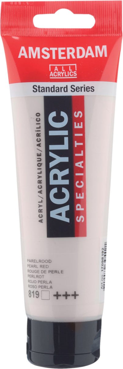 Peinture acrylique série standard Amsterdam tube 120 ml rouge perle 819