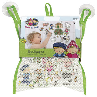 Bambolino fien teun jouets de bain figurines de bain, jouets éducatifs dans un filet de rangement - jouets pour tout-petits - jouets - à partir de 1 an