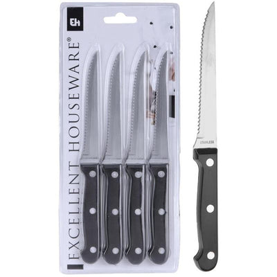 Excellent set de couteaux à steak 4 pièces sur carte blister