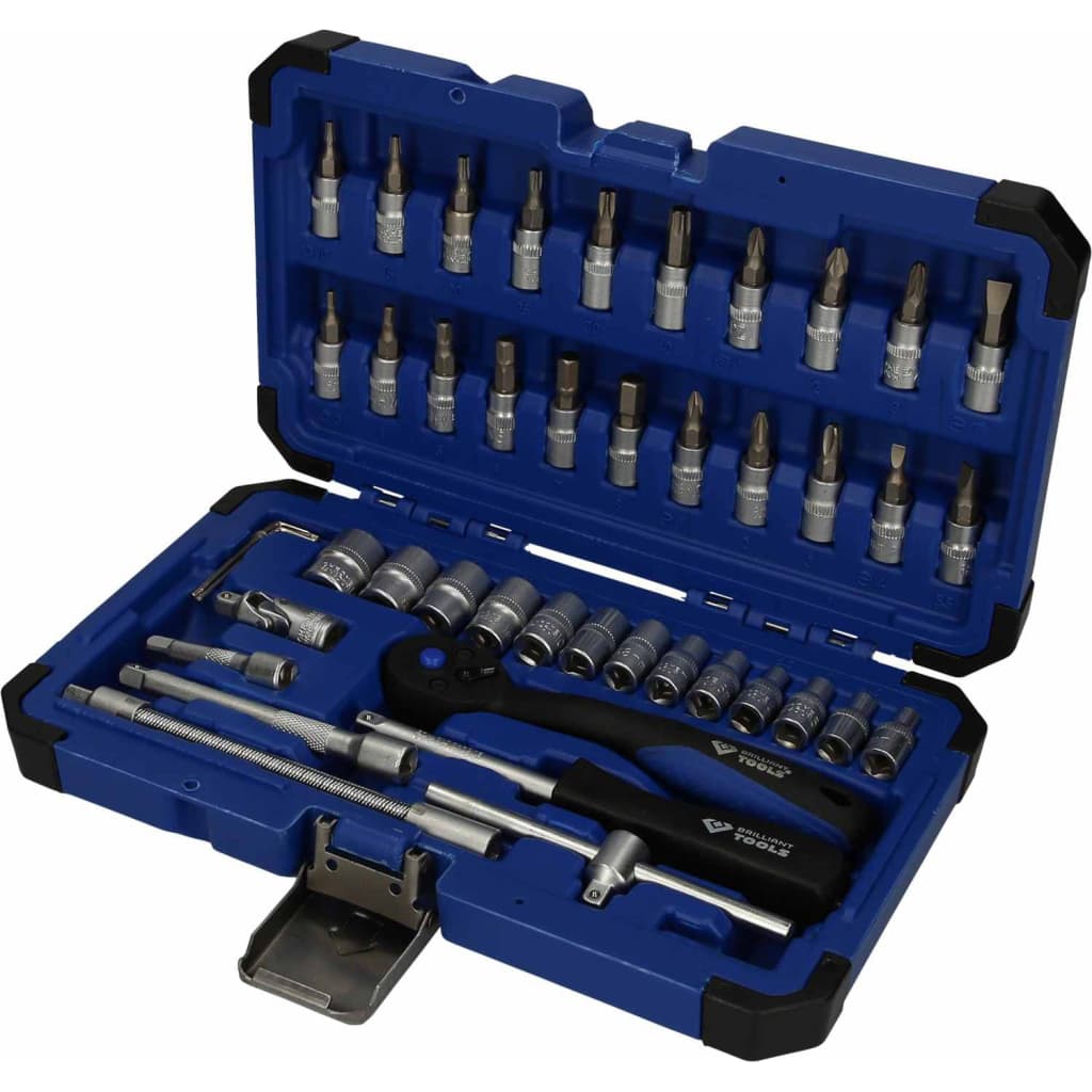 Outils brillants outils Brilliant 45 pièces de capuchon 1 4 Steel