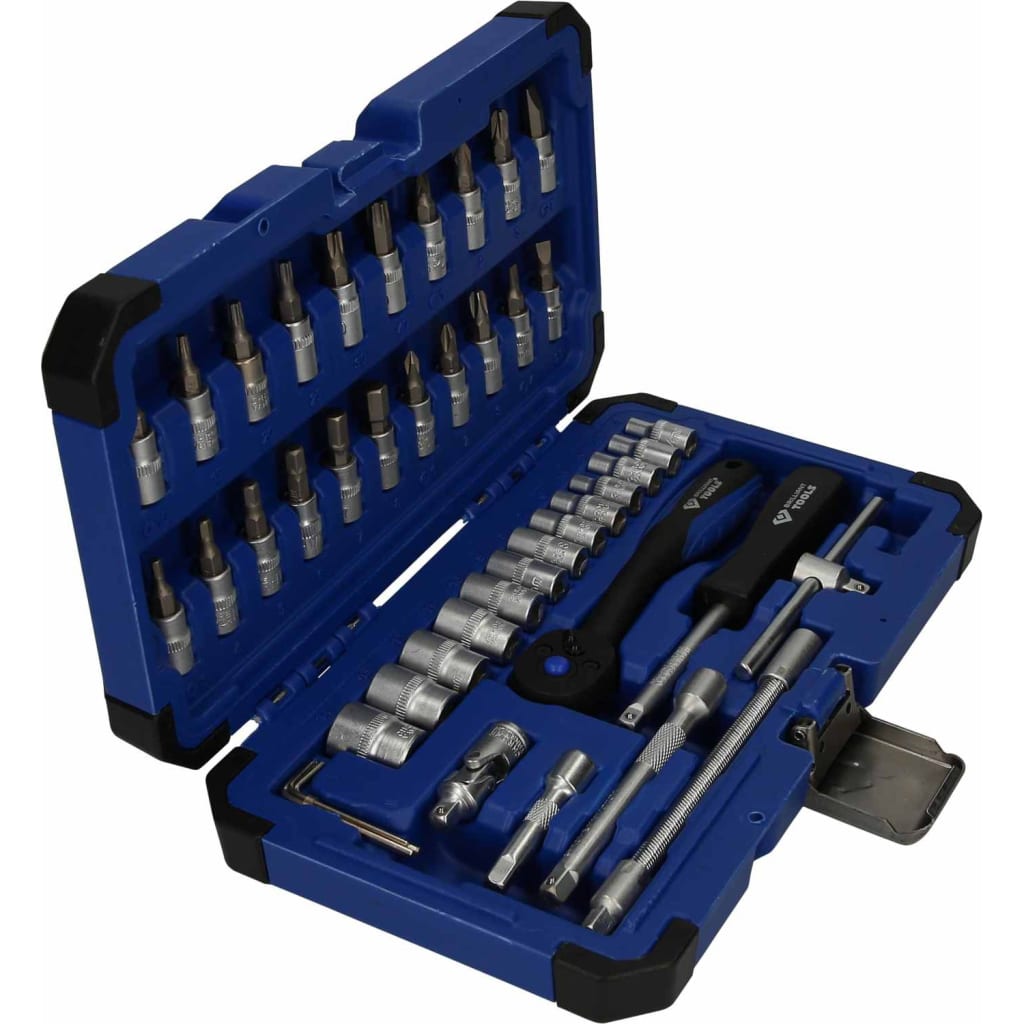 Outils brillants outils Brilliant 45 pièces de capuchon 1 4 Steel
