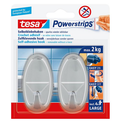 Tesa crochet l chrome brillant