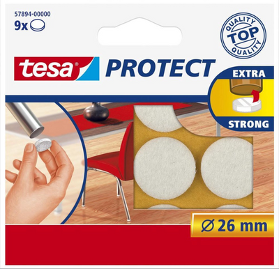 Tesa feutre de protection blanc ø26mm 9 pcs