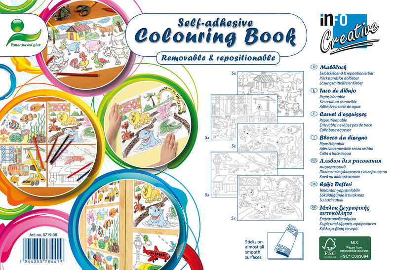 Van der Doelen Colorbook lui-même adhésif, amovible et réutilisable