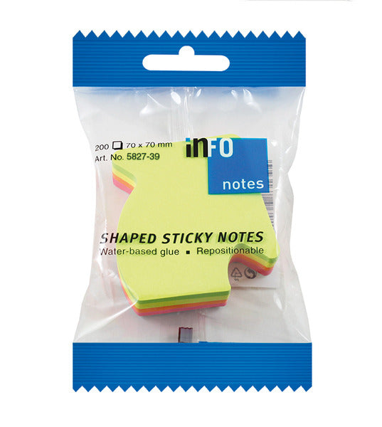 Notes d'information Notes d'information en 5827-39 Notes d'autocolage en forme d'informations 67x68 Arrow 200 Feuille
