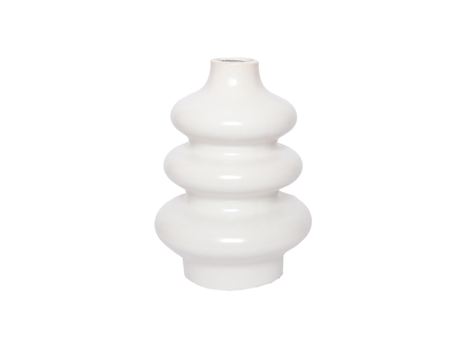 Vase Maison de la nature blanc telmen 28cm céramique