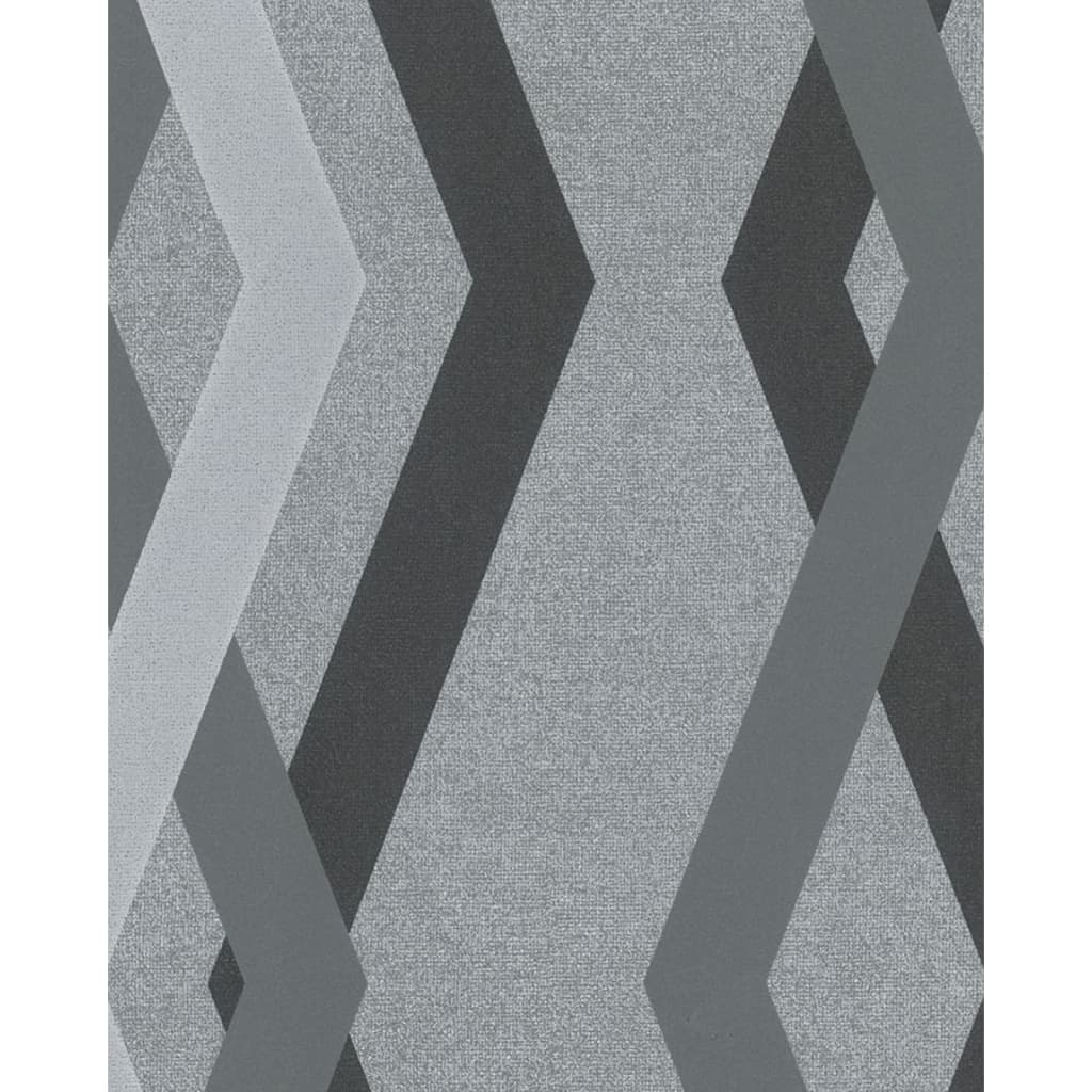 Murau nord North Wall Wallpaper Topchic Graphic Lignes diamants gris et noir