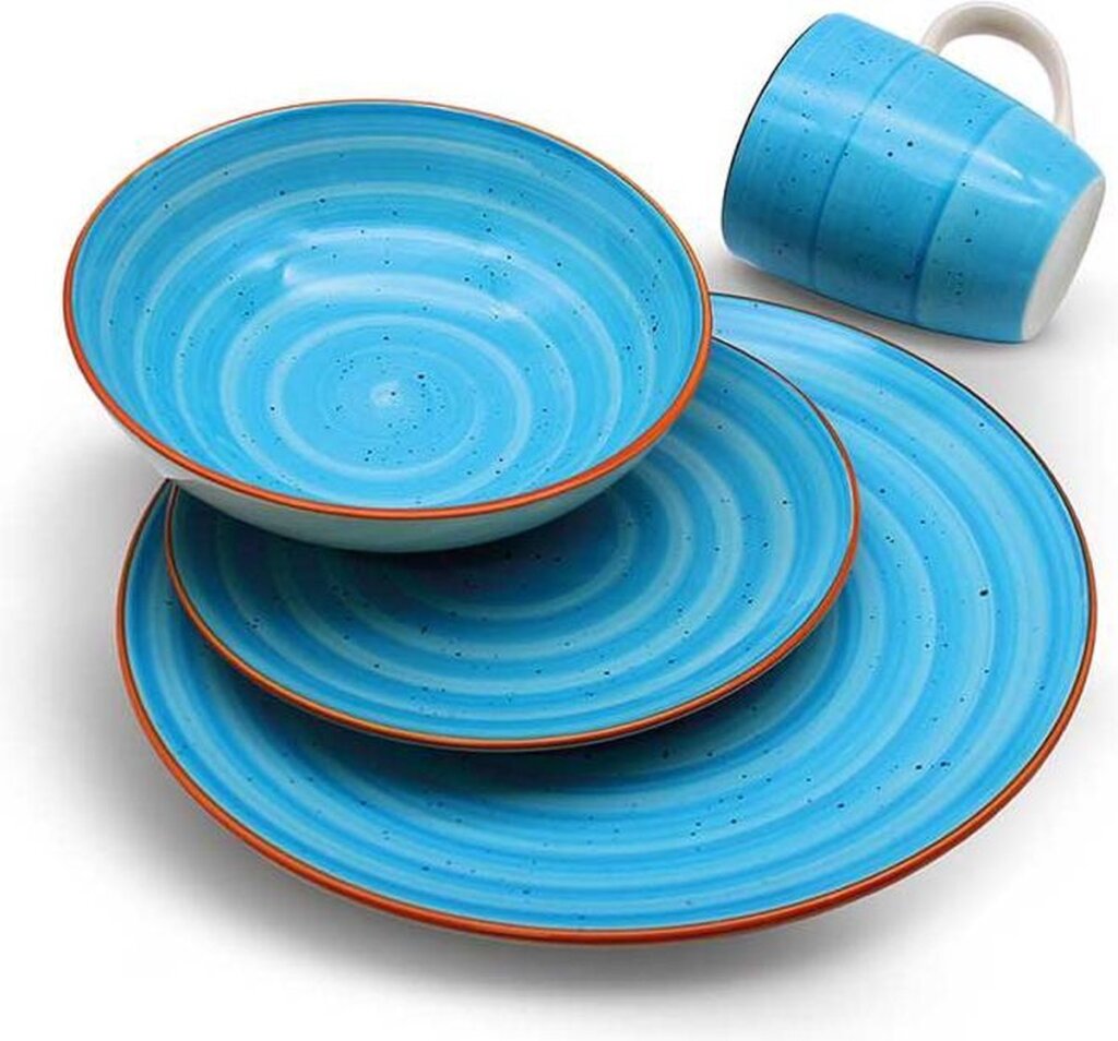 Ensemble de services Michelino Michelino (Turquoise Blue) 16 pièces pour 4 personnes