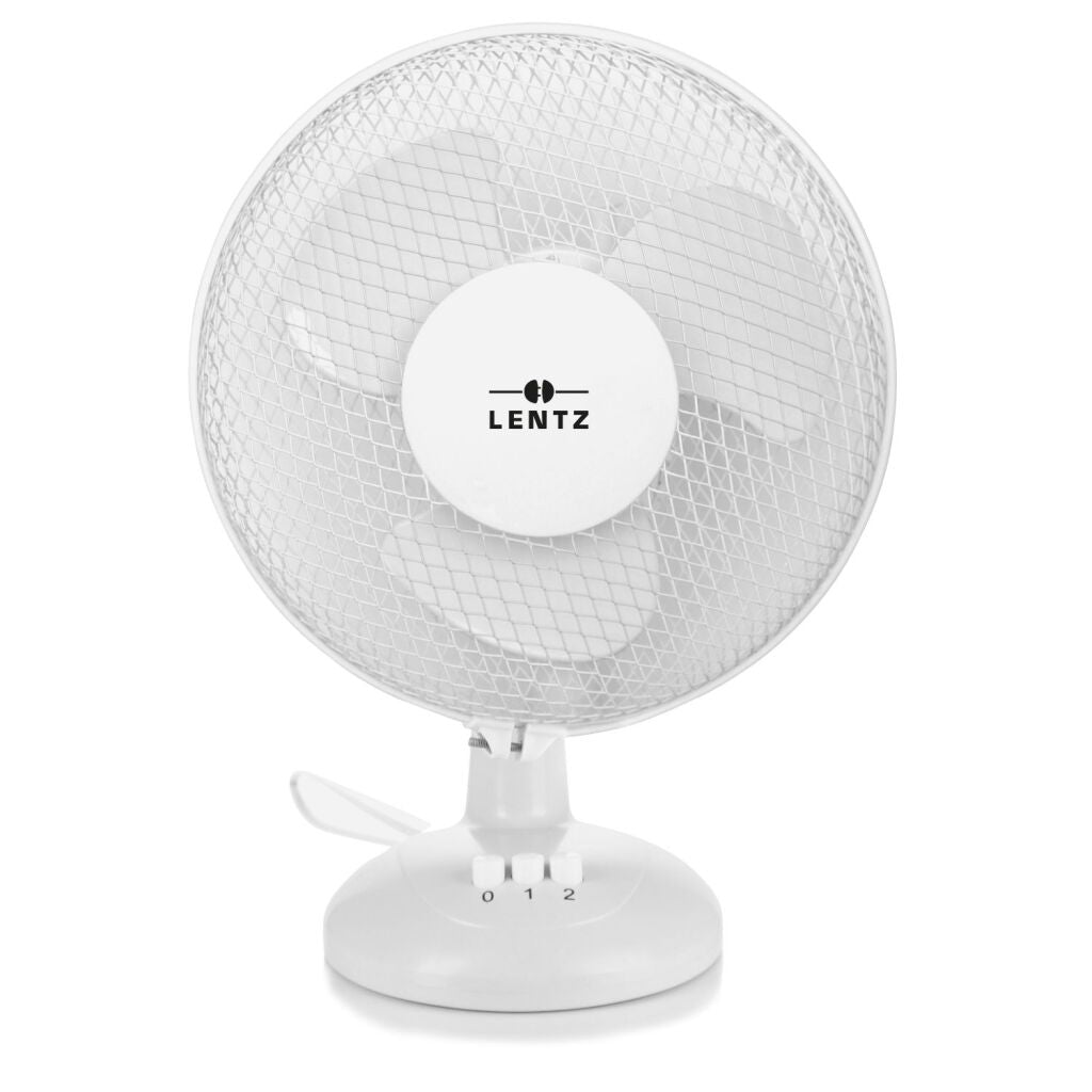 Ventilateur de table Lentz Lentz 23 cm blanc