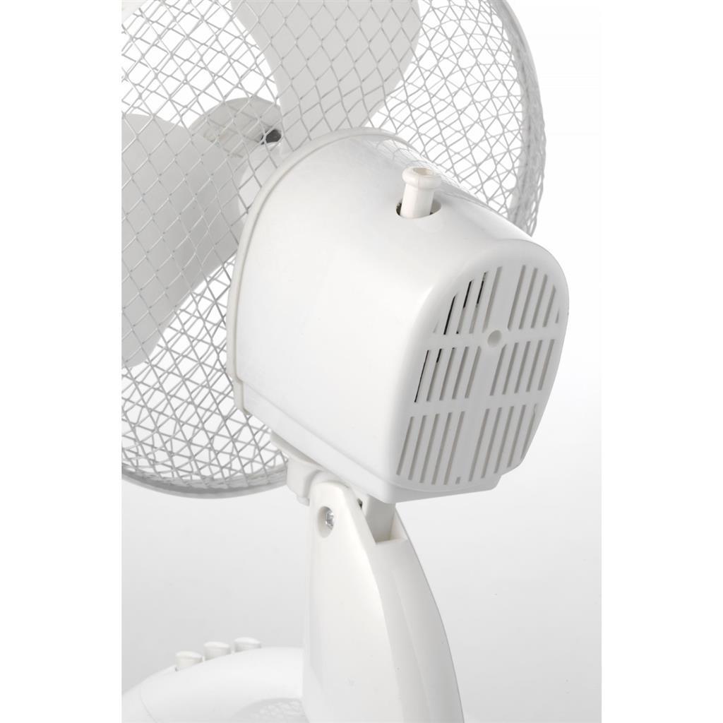 Ventilateur de table Lentz Lentz 23 cm blanc