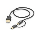 HAMA 2IN1-MICRO-USB Câble avec adaptateur de type USB 1 m noir - afbeelding 1