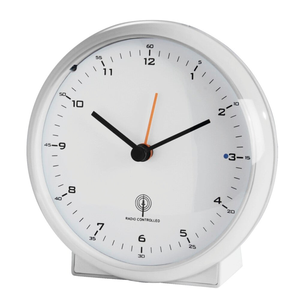 Hama réveil radio-piloté Elegance Pro blanc silencieux