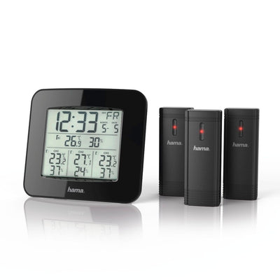Hama Weather Station EWS Trio avec trois capteurs noirs
