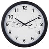 Horloge murale hama pure plus Ø 25 cm avec thermo-hygromètre bras sage noir