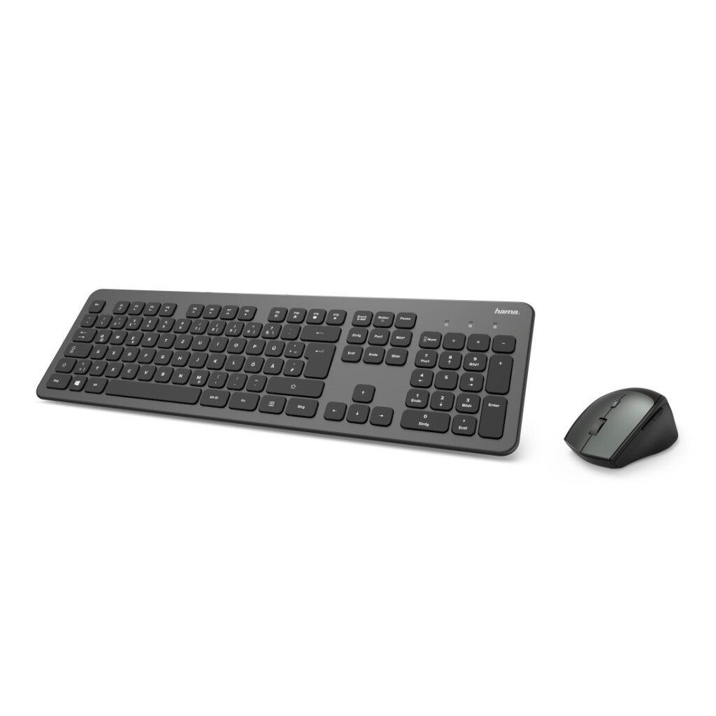 Hama Wireless Keyboard Mouse Set KMW-700 Anthracite Black Us