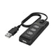 Hama Hub USB 4 ports USB 2.0 480 Mbits interrupteur marche/arrêt