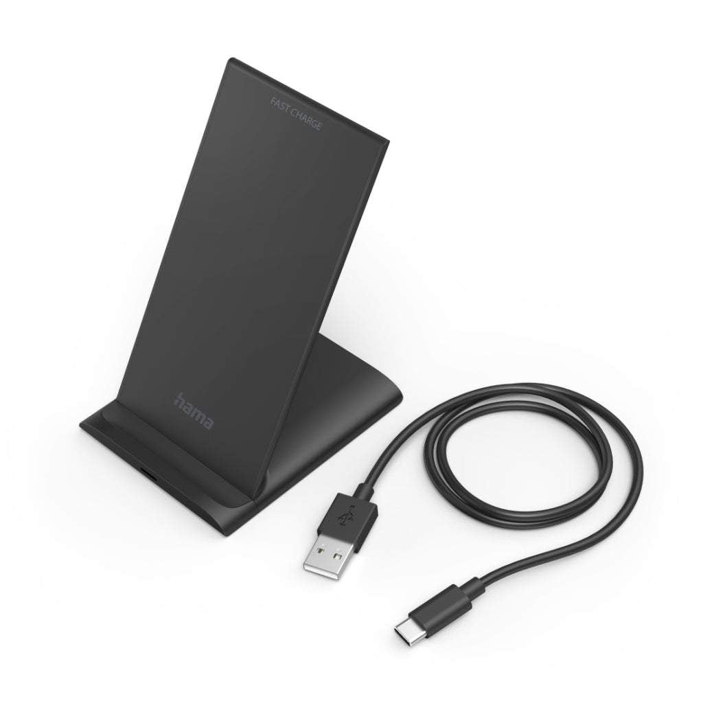 HAMA Wireless Charger Qi-Fc10s 10 W Smartphone Wireless Smartphone Chemin Black