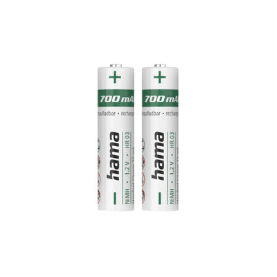 Batterie Hama NiMH #039;s aaa micro 700 mah 1.2v 2 pièces