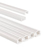 Hama Goulotte de câbles autocollante demi-ronde 100x1,1x1 cm 4 pièces PVC blanc