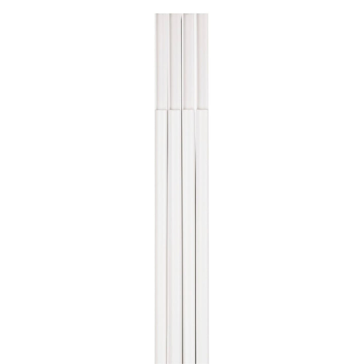 Hama Goulotte de câbles autocollante demi-ronde 100x1,1x1 cm 4 pièces PVC blanc