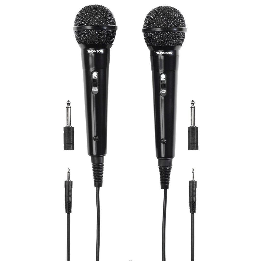 Thomson m135d ensemble karaoké microphone dynamique noir