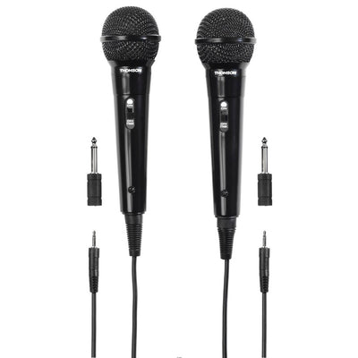 Thomson m135d ensemble karaoké microphone dynamique noir