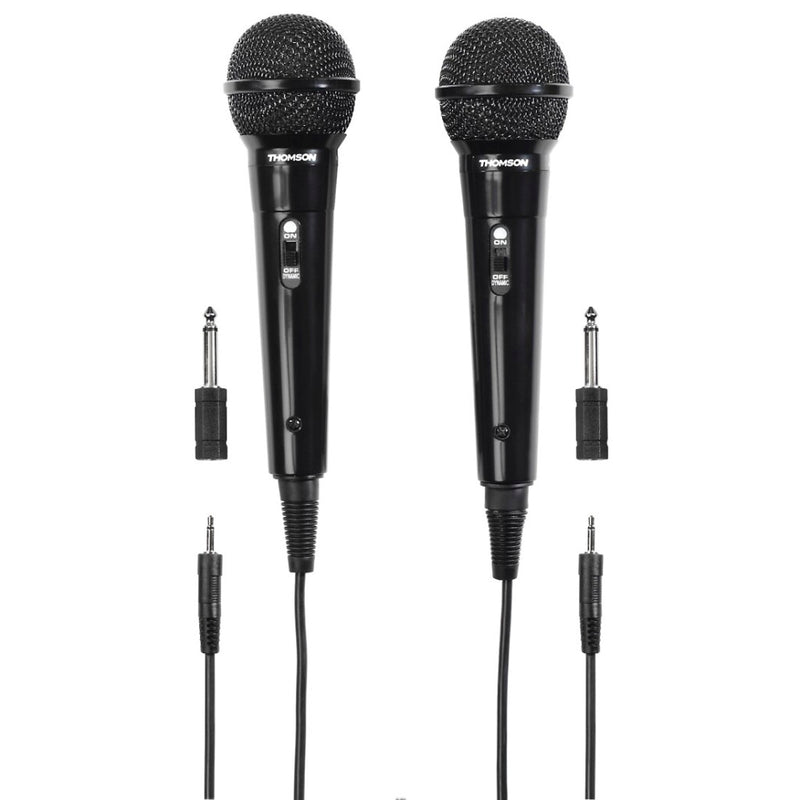 Thomson m135d ensemble karaoké microphone dynamique noir