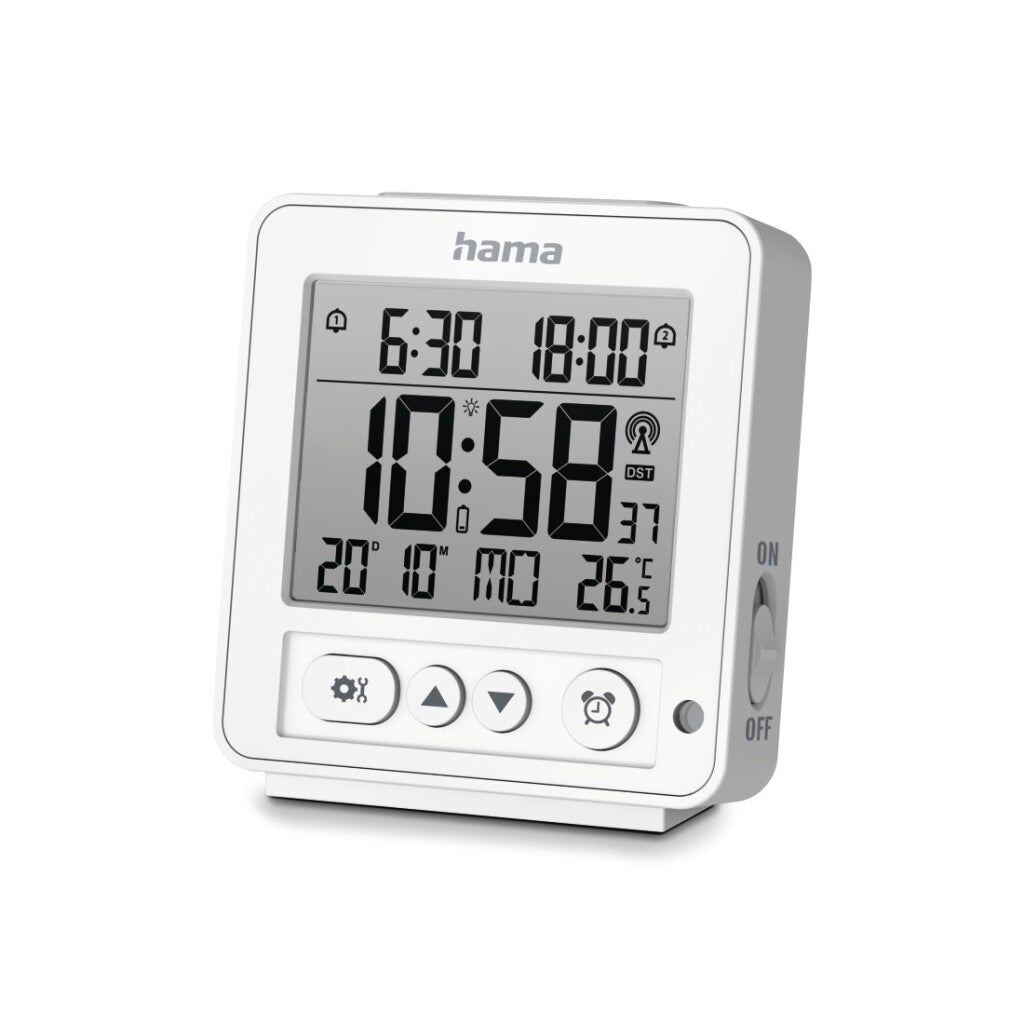 Hama hama digital-axé le réveil de l'alarme rhodes blanc