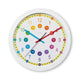 Hama horloge murale pour enfants sal ne tique pas 30 cm multicolore blanc