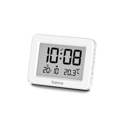 Hama Réveil numérique LCD blanc
