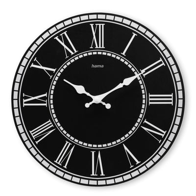 HAMA Wall Clock Rab Vintage ne tape pas de 30 cm noire blanc mdf