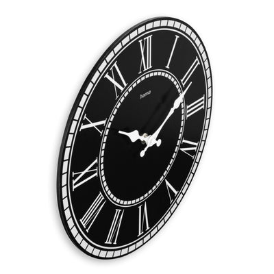 HAMA Wall Clock Rab Vintage ne tape pas de 30 cm noire blanc mdf
