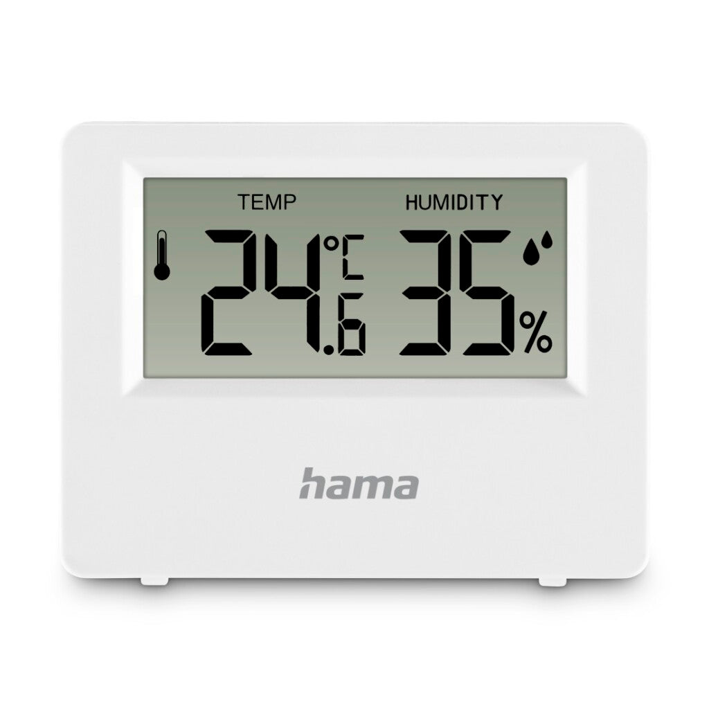 Hama thermomètre + hygromètre pour intérieur et extérieur, blanc