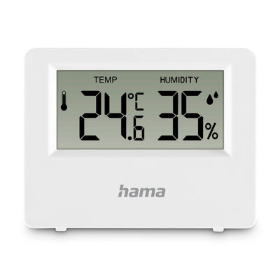 Hama thermomètre + hygromètre pour intérieur et extérieur, blanc