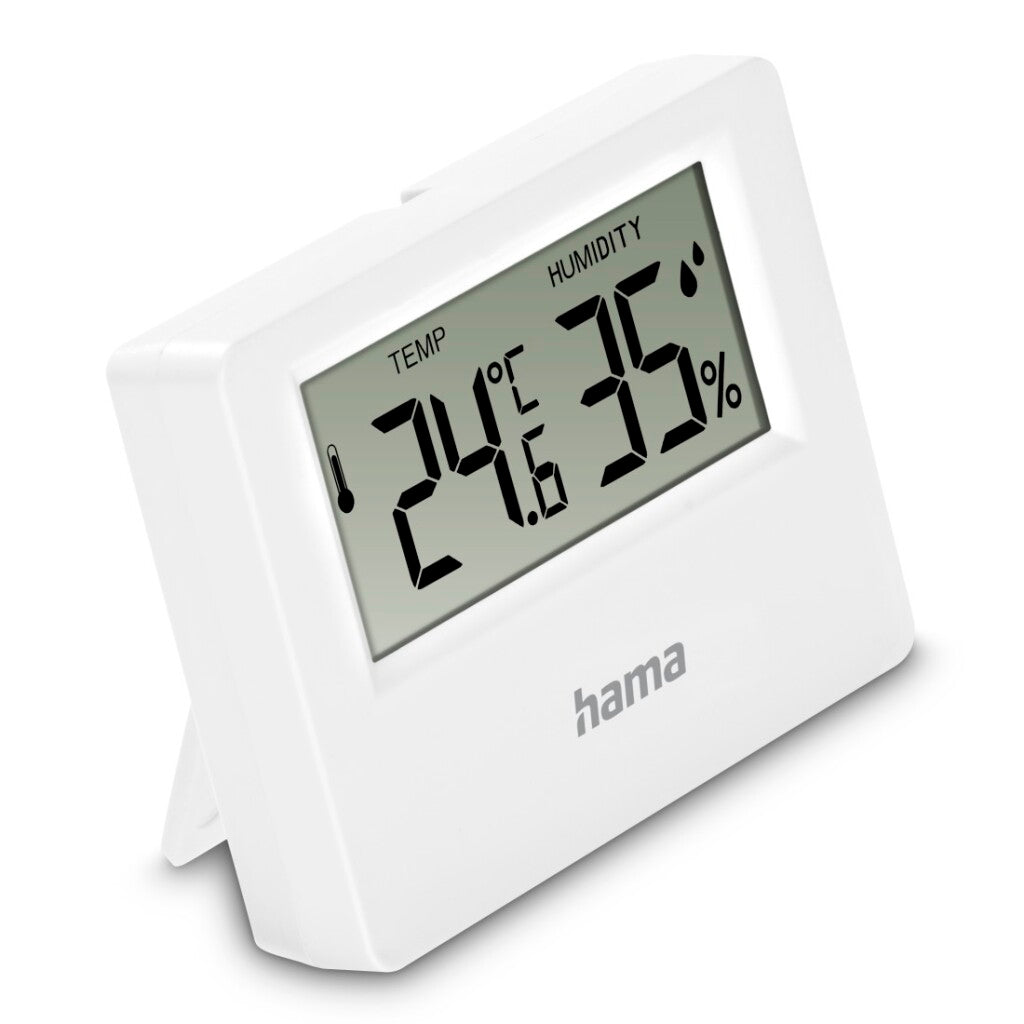 Hama thermomètre + hygromètre pour intérieur et extérieur, blanc