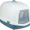 Trixie Cat Box Primo xxl Top avec du capot bleu blanc