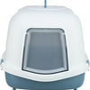 Trixie Cat Box Primo xxl Top avec du capot bleu blanc