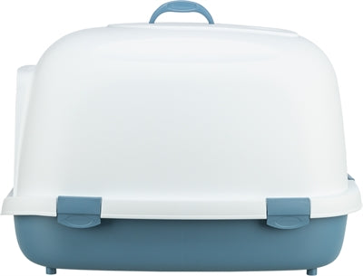 Trixie Cat Box Primo xxl Top avec du capot bleu blanc
